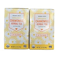 2 Boxes Trader Joe's No Caffeine Organic Chamomile Herbal Tea