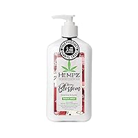 Hempz Body Lotion - Cherry Blossom Limited Edition Daily Moisturizing Cream, Shea Butter, Aloe, Cherry Extract Hand and Body Moisturizer - Skin Care Products, Hemp Seed Oil - 17 Fl Oz