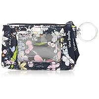 Vera Bradley Women's Cotton Deluxe Zip ID Case Wallet with RFID Protection