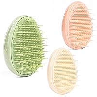 Mini Detangling Hair Brush Pack of Three, Compact Brush for Detangling, Scalp Brush for Hair Care, Convenient Hairbrush for Effective Detangling, Scalp Massager