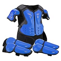 Kids Motorcycle Gear 1 Set Breathable Shockproof Adjustable Protective Gear Impact Resistant Body Armour for Dirtbike Bicycle Skateboard