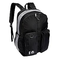 adidas Iconic 3 Stripe Backpack, Black/White, One Size