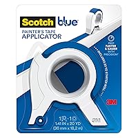Scotch Blue Painters Tape Applicator, Applies Painter's Tape in One Continuous Strip, Paint Tape Applicator for Trim, Windows and Door Frames, 1.41 Inches x 20 Yards, 1 Starter Roll