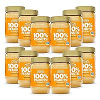 Crazy Richard's 100% All-Natural Crunchy Vegan Peanut Butter with No Added Sugar and Non-GMO (16 Ounce, Pack of 12)