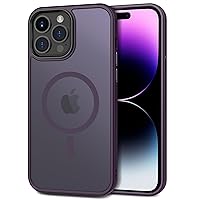 CACOE Magnetic Case for iPhone 14 Pro Max 6.7 inch-Compatible with MagSafe & Magnetic Car Phone Mount,TPU Thin Phone Cases Cover Protective Shockproof Anti-Fingerprint(Dark Purple)