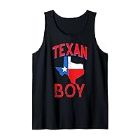 Texan Boy Proud Vintage Texas Flag Tank Top