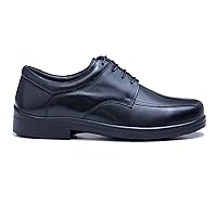 Mens X-Wide Fit 4E Holmes Lace Up Black Leather Shoes