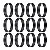 12 Pack Versatile Metal Cooking Molds English Muffins Moulds Crumpet Rings Stainless Steel Material For Muffins Pancakes Stainless Steel Crumpet Molds