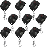 9 Pcs Garage Door Remote for Linear Multicode 300mhz 10 Dip Switch 3089 3060 3070 Gate Opener Remote Multicode Gate Opener with Keychain (Black)