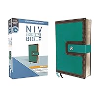 NIV, Thinline Bible, Compact, Leathersoft, Teal/Brown, Red Letter, Comfort Print NIV, Thinline Bible, Compact, Leathersoft, Teal/Brown, Red Letter, Comfort Print Imitation Leather