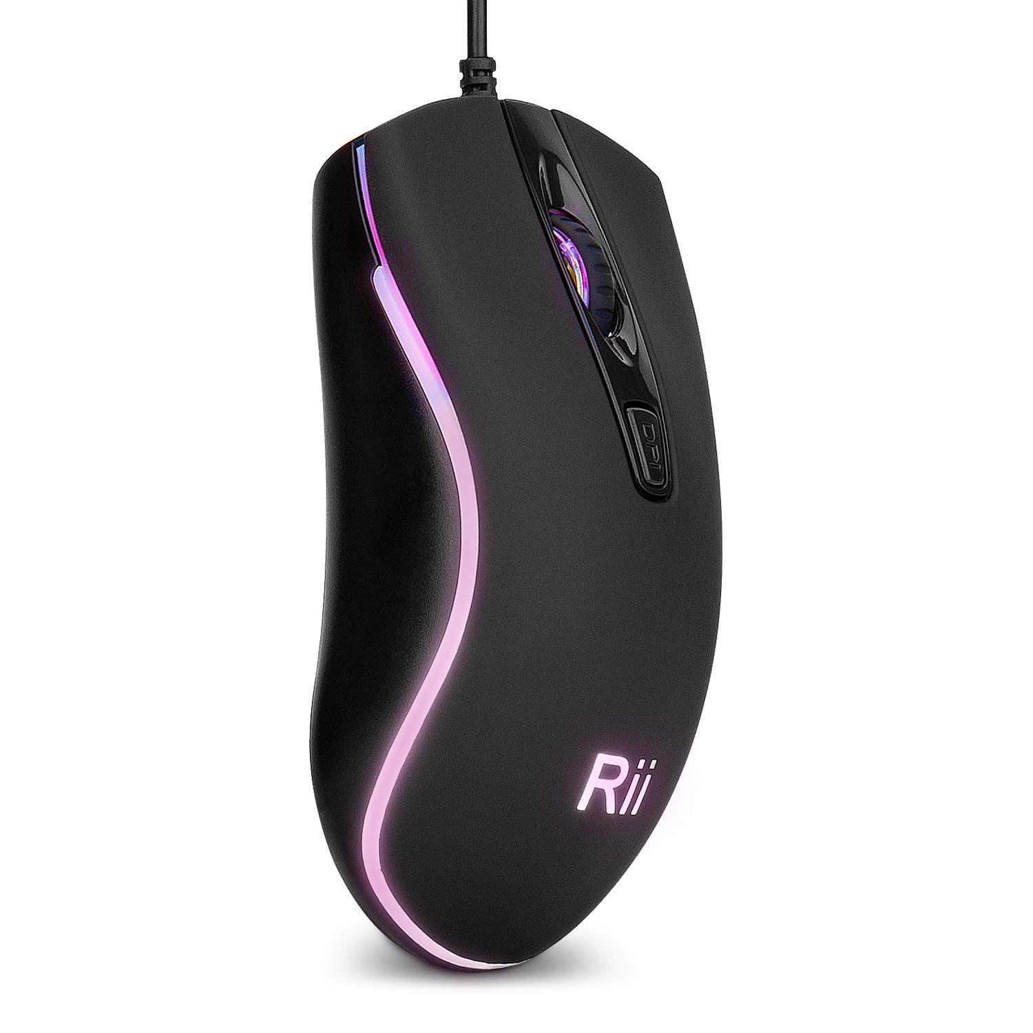 Rii Wired Mouse, RM105 USB Computer Mouse,RGB Optical 1600 DPI Office Mice for PC,Computer,Laptop,Desktop,Windows (10 Pack RGB Backlit)