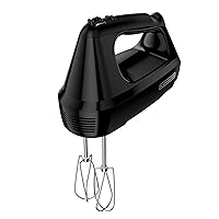6-Speed Easy Storage Hand Mixer with 5 Attachments & Storage Case, Black 6-Speed Easy Storage Hand Mixer with 5 Attachments & Storage Case, Black