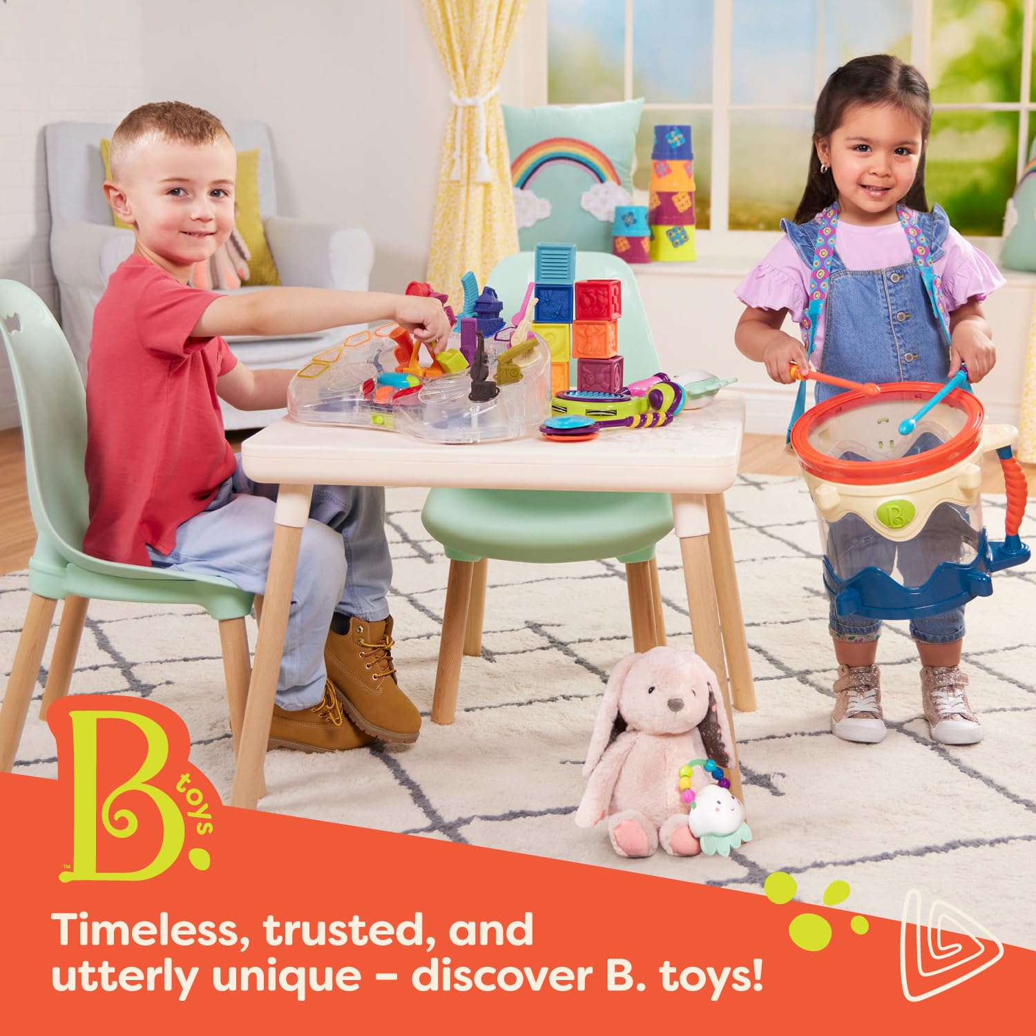 B. toys- Alphabetical Sort & Stack Developmental Baby Blocks- 26 soft blocks for kids & babys- Elemenosqueeze- 6 months +