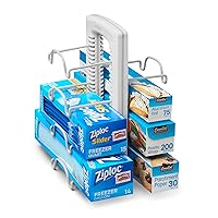 WrapStand, Adjustable Kitchen Wrap, Foil and Bag Box Organizer for Kitchen Cabinet and Pantry Storage, White