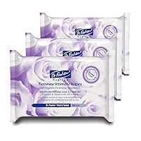 Dr. Fischer Hygiene Feminine Wipes - Extra Gentle Feminine Wipes for Women, Cleanses, Deodorizes, & Freshens - Alcohol & Color Free Period Wipes, Feminine Care Intimate Wipes - 3 Pack pH Balance Wipes