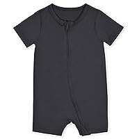 Gerber Unisex Baby Buttery-Soft Short Sleeve Romper With Viscose Made With Eucalyptus