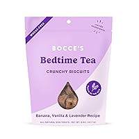 Bocce's Bakery Oven Baked Bedtime Tea Treats for Dogs, Wheat-Free Everyday Dog Treats, Made with Real Ingredients, Baked in The USA, All-Natural Biscuits, Banana, Vanilla, & Lavender, 5 oz
