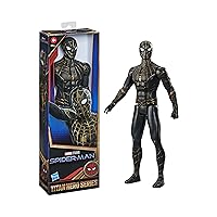 Spider-Man Marvel Titan Hero Series 12-Inch Black and Gold Suit Action Figure Toy, Inspired Movie, for Kids Ages 4 and Up