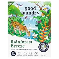 Detergent Sheets - Rainforest Breeze Scented (60 Loads) - Eco-Friendly Laundry Detergent Sheets, Hypoallergenic, No Plastic Jugs or Waste - Based in the USA