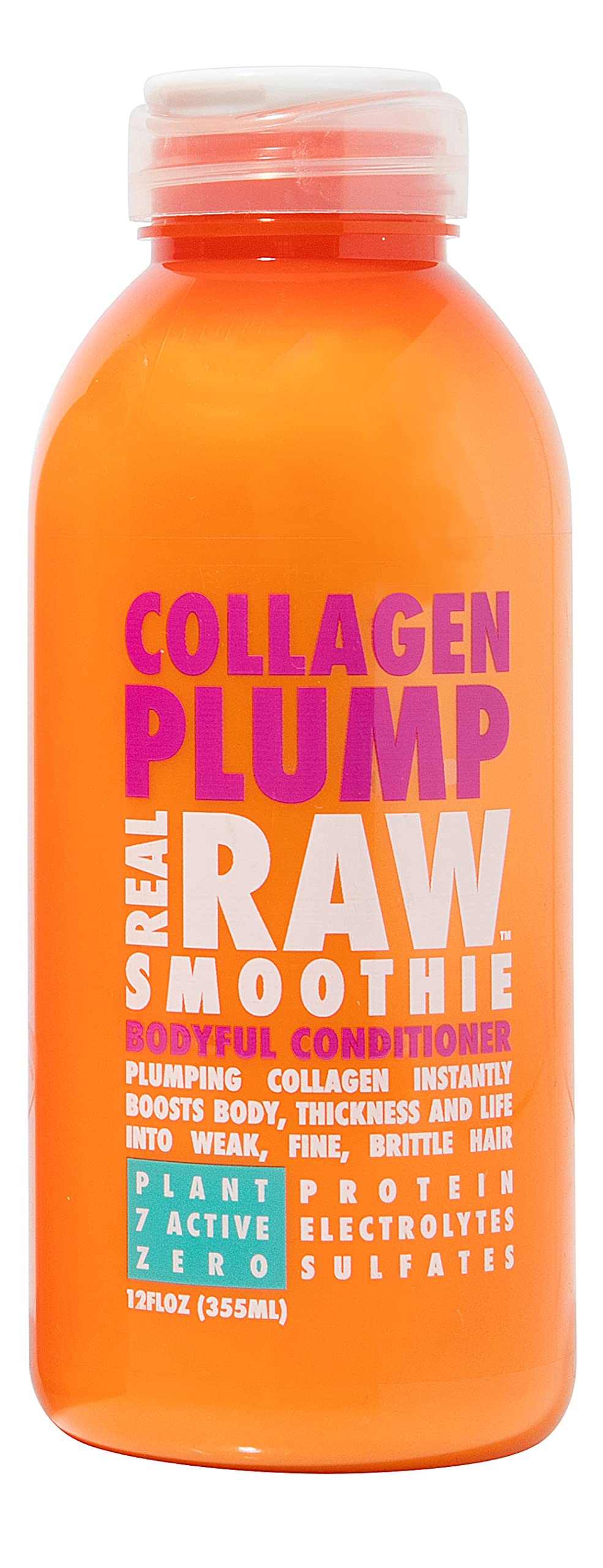 Real Raw Collagen Conditioner - Strengthen & Repair - No Water 100% Pure Aloe Juice & Coconut Water - Sulfate & Paraben Free, 12.0 Ounce, 1