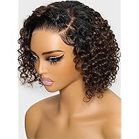 Nadula Bye Bye Knots Ombre Brown Wig 12inch Short Curly Beyond Basics Bob Glueless Wigs Human Hair Pre Cut 7x5 HD Lace Closure Wig No Glue Pre-Everything Ready to Go Wig Pre-Plucked 150% Density