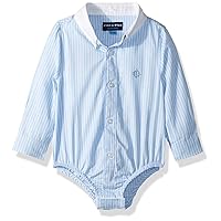 Andy & Evan Baby Boys' Banker Stripe Long Sleeve Button-Down Shirt-Infant