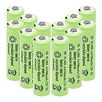 1.2V 700mAh NiMH Rechargeable AA Batteries, 12 Pack Double A Rechargeable Battery for Solar Lights, String Lights Pathway Lights,Mouse, Keyboard