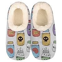 Pardick Bottle Organ Scary Womens Slipper Comfy House Slippers Fuzzy Slippers Warm Non-Slip Slipper Socks Soft Cozy Sole Slippers for Indoor Home Bedroom