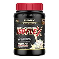 ALLMAX Nutrition - ISOFLEX Whey Protein Powder, Whey Protein Isolate, 27g Protein, Birthday Cake, 2 Pound