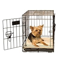 K&H Pet Products Self-Warming Crate Pad, Warming Dog Crate Bed, Machine Washable Dog Crate Mat, Tan X-Small 14 X 22 Inches