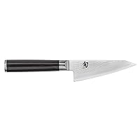 Shun Cutlery Classic Asian Multi-Prep Knife 4.5”, Authentic, Handcrafted Japanese Boning Knife, Trimming Knife, and Utility Knife, Easily Maneuvers Around Bone and Slices Tough Cartilage.,Silver