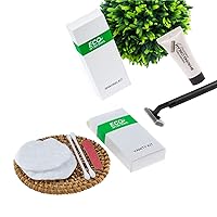 ECO amenities Hotel Shave Kit Bundle with Vanity Kit Individually Wrapped Paper Box Pack of 100 per Case