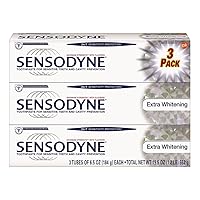 Sensodyne 24/7 Sensitivity Protection Extra Whitening Toothpaste, 6.5 Ounce Tubes (Pack of 3)