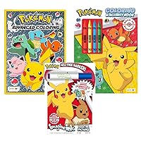 Pokemon Coloring Books for Kids Ages 4-8 - Bundle with 3 Pokemon Coloring and Activity Books with Games, Puzzles, and Coloring with Stickers | Pokemon Gifts for Boys Ages 6-8