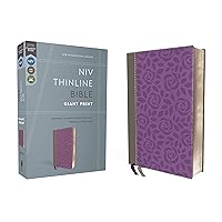 NIV, Thinline Bible, Giant Print, Leathersoft, Gray/Purple, Red Letter, Comfort Print NIV, Thinline Bible, Giant Print, Leathersoft, Gray/Purple, Red Letter, Comfort Print Imitation Leather
