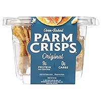 ParmCrisps - Original Cheese Parm Crisps, Made Simply with 100% REAL Parmesan Cheese |Healthy Keto Snacks, Low Carb, High Protein, Gluten Free, Oven Baked, Keto-Friendly| 3oz (Pack of 4)