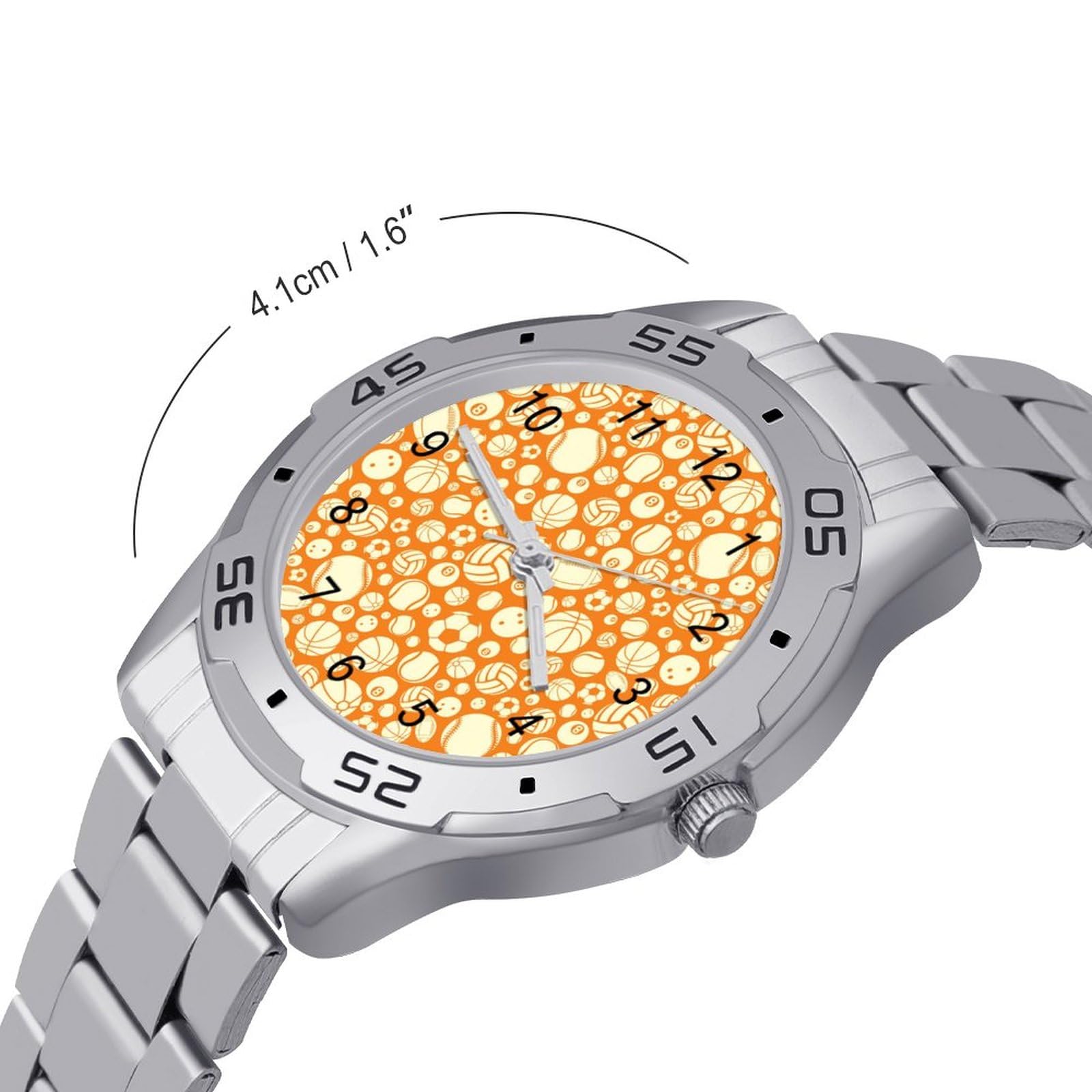 Balls Pattern Stainless Steel Band Business Watch Dress Wrist Unique Luxury Work Casual Waterproof Watches