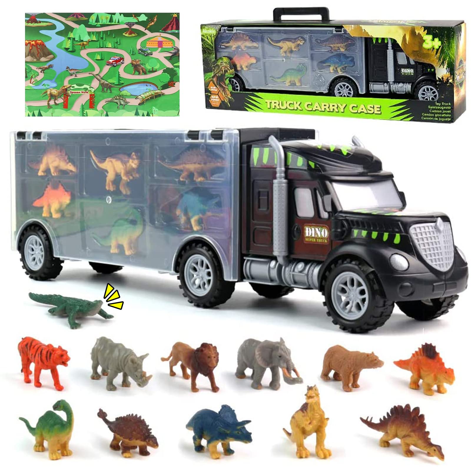 Mua Dinosaur Toys for Kids 3-5 Kids Toys for 3 4 5 + Year Old Boys Girls  Dinosaur Truck Toddler Toys with Zoo Play Mat Mini Animal Toys Dinosaur  Figures Cars Toys