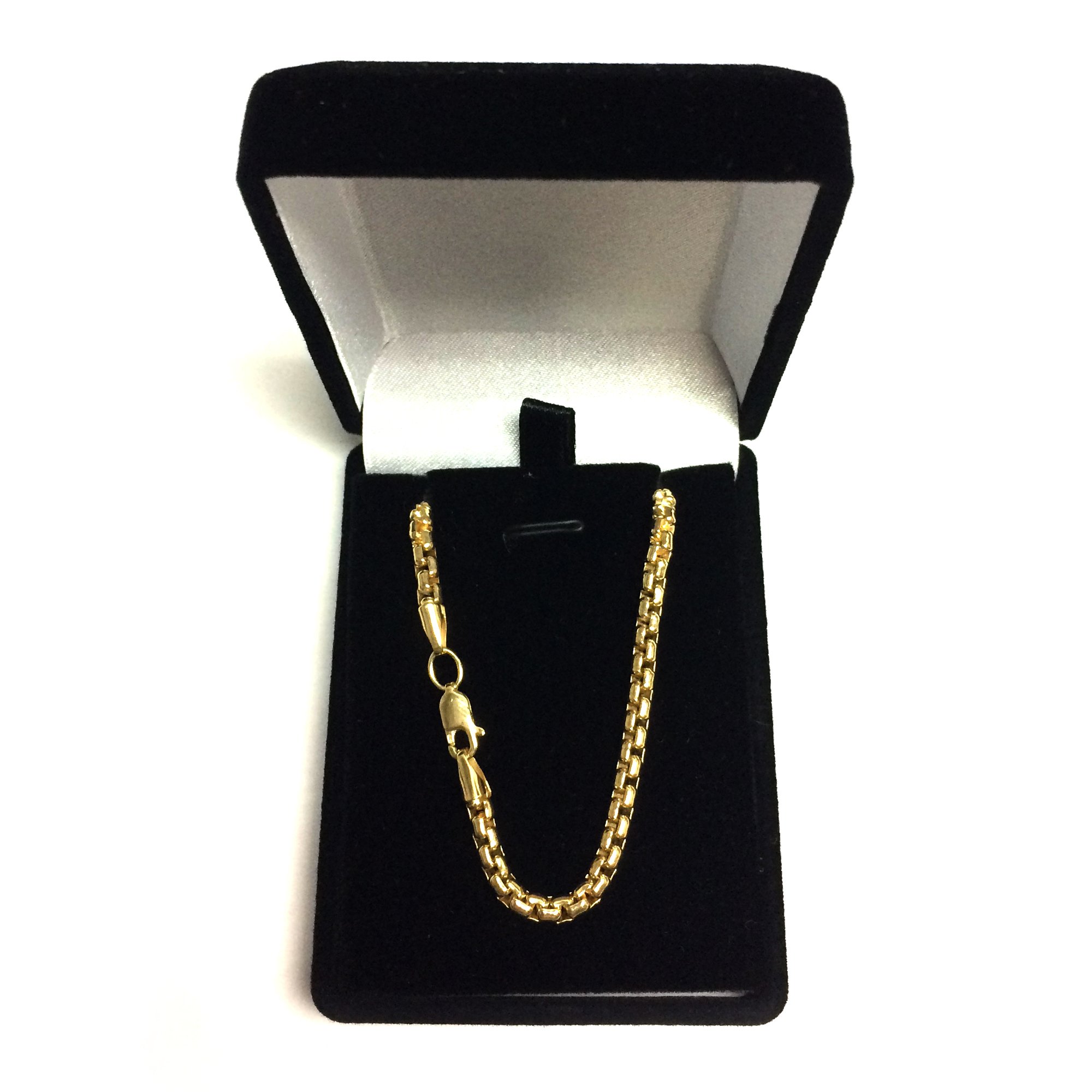 Jewelry Affairs 14K Yellow Gold Filled Round Box Chain Necklace, 3.4mm Wide