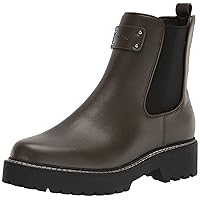 Calvin Klein Women's SWAGNA Ankle Boot, Olive/Black, 6.5