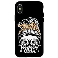 iPhone X/XS Hockey Oma Messy Bun Hair Funny Hockey Player Oma Case