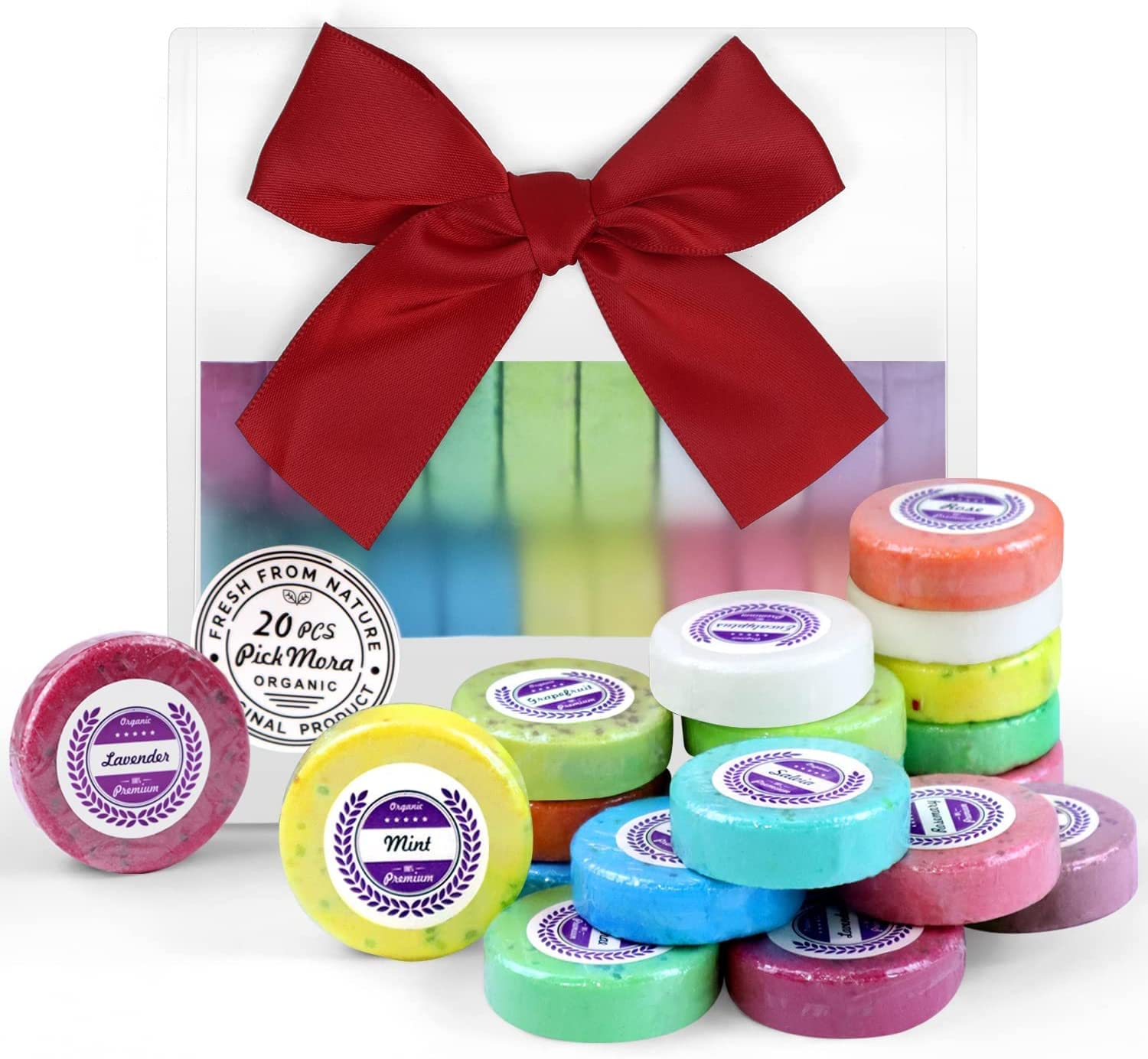 Shower Steamers, 10 Scents (Pack of 20) Aromatherapy Shower Bombs, Vaporizing Spa Shower with Essential Oils for Relaxation - Self Care and Relaxation for Mom and Dad, Christmas Velentine's Day Gifts