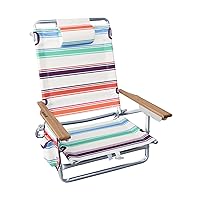Hurley Deluxe Backpack Beach Chair, One Size, Aluminum, Plum