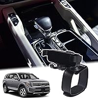 Phone Holder Mount Compatible with Kia Telluride 2018-2024 Car Center Control Multifunctional Mobile Phone Stand Navigation Bracket Clamps on Center Console Handle Accessories Fit Most Phones