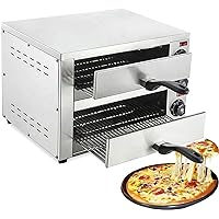 Pizza Electric Oven Countertop, 16 Inch Double-Sided Toaster With Timer, Independent Temperature Adjustment, Stainless Steel Multifunctional Toaster