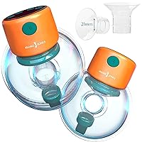 Breastpump Bundle - Pump-A-Wear Hands-Free Wearable Breast Pump with 21mm Silicone Flange Inserts (2 Items)