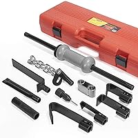 XtremepowerUS Heavy Duty 13pc Automotive Dent Puller Body Set 10-Pound Sliding Hammer Repair Frame Kit with Carrying Case