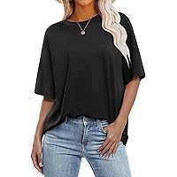 ANRABESS Womens Oversized T Shirts Short Sleeve Crewneck Tops Casual Loose Basic Tee Shirts 2024 Summer Trendy Outfits
