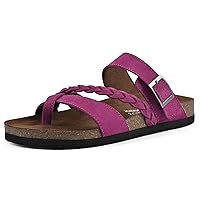 WHITE MOUNTAIN Women's Hazy Signature Comfort Molded Braided Strappy Footbed Sandal