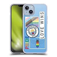 Head Case Designs Officially Licensed Manchester City Man City FC Collage Pride Soft Gel Case Compatible with Apple iPhone 14 Plus and Compatible with MagSafe Accessories